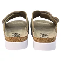 9019 -es női Dr Feet bőr papucs - cappuccino