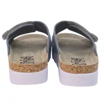 9019 -es női Dr Feet bőr papucs - vilagos kek