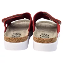 9019 -es női Dr Feet bőr papucs - piros