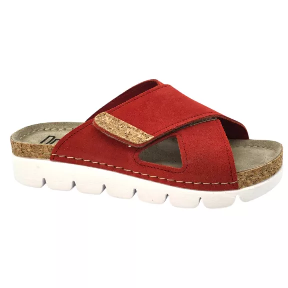 9019 -es női Dr Feet bőr papucs - piros 9019 -es női Dr Feet bőr papucs - piros