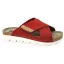 9019 -es női Dr Feet bőr papucs - piros