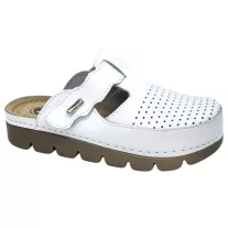 9020 -as női Dr Feet bőr papucs - feher
