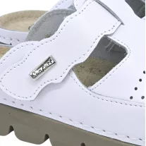 9020 -as női Dr Feet bőr papucs - feher