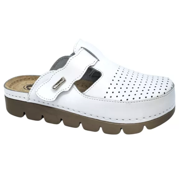 9020 -as női Dr Feet bőr papucs - feher 9020 -as női Dr Feet bőr papucs - feher