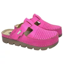 9020 -as női Dr Feet bőr papucs - rozsaszin