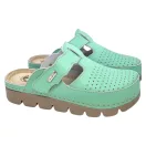 9020 -as női Dr Feet bőr papucs - zold 9020 -as női Dr Feet bőr papucs - zold