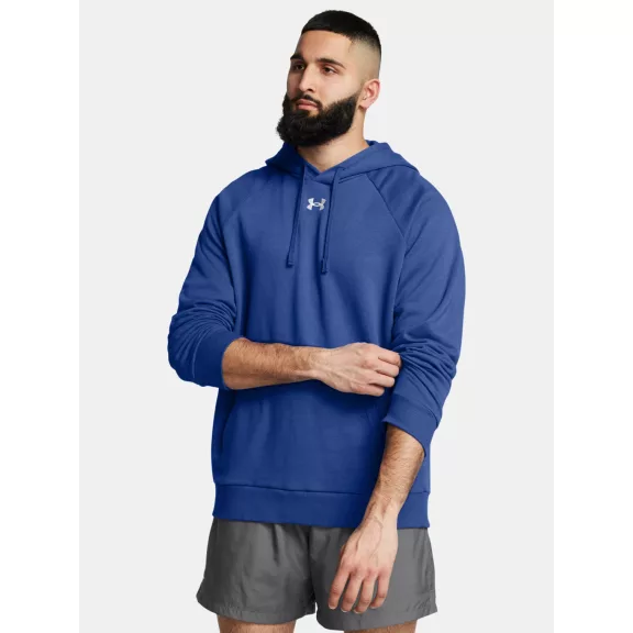 UA Rival Fleece Hoodie-BLU UA Rival Fleece Hoodie-BLU