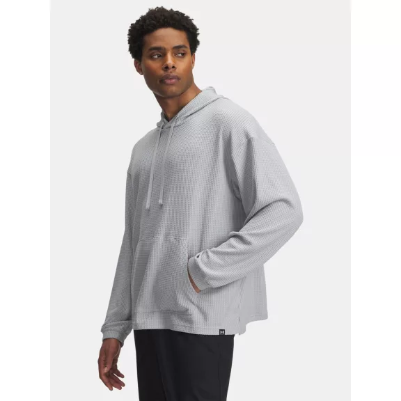 UA Rival Waffle Hoodie-GRY UA Rival Waffle Hoodie-GRY