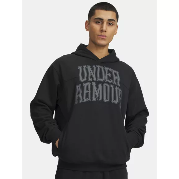 UA Rival LW Graphic Hoodie-BLK UA Rival LW Graphic Hoodie-BLK