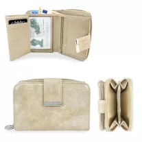 Jennifer Jones Női Pénztárca 1104-7 Beige - Kicsi Méret
