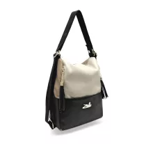   Zellia Női Válltáska/Hátizsáká Alakítható 22199 Taupe-Beige-Fekete