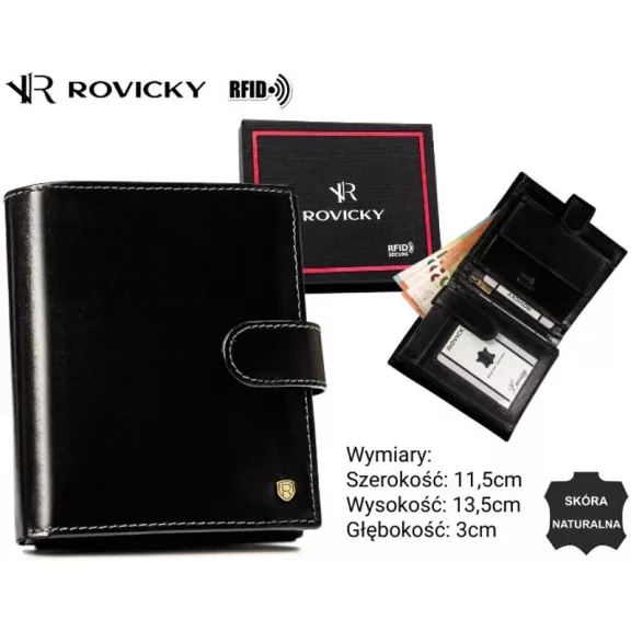 Rovicky férfi bőr pénztárca 22316L-VT-RVT Rovicky férfi bőr pénztárca 22316L-VT-RVT