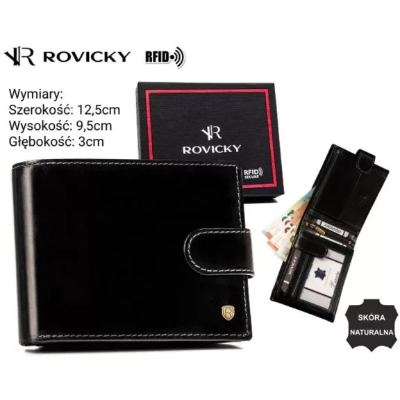 Rovicky férfi bőr pénztárca 22320L-VT-RVT Rovicky férfi bőr pénztárca 22320L-VT-RVT