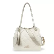 Zellia Női Válltáska 24015 Beige Matt - Steppelt -