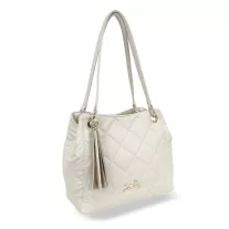 Zellia Női Válltáska 24015 Beige Matt - Steppelt -