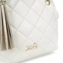 Zellia Női Válltáska 24015 Beige Matt - Steppelt -
