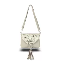 Zellia Női Oldaltáska 24104 Beige-Arany - Leaf -