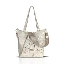 Zellia Női Válltáska 24167 Beige-Arany - Brw-Leaf -
