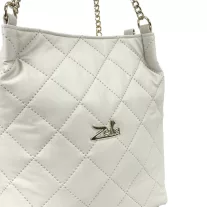 Zellia Női Válltáska 25025 Beige Matt - Steppelt -