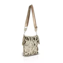 Zellia Női Oldaltáska 25096 Beige-Arany - Brw -