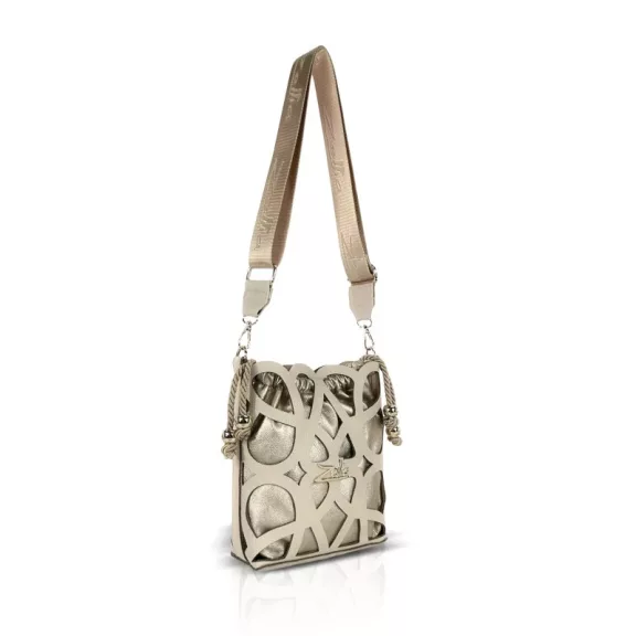 Zellia Női Oldaltáska 25096 Beige-Arany - Brw - Zellia Női Oldaltáska 25096 Beige-Arany - Brw -