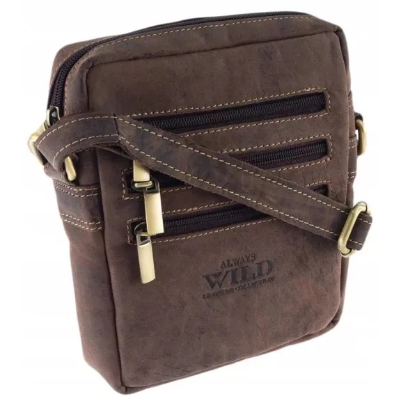 Férfi Bőr Oldaltáska 250-Mh-6388 Brown Férfi Bőr Oldaltáska 250-Mh-6388 Brown