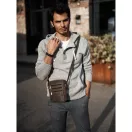 Férfi Bőr Oldaltáska 250-Mh-6388 Brown Férfi Bőr Oldaltáska 250-Mh-6388 Brown