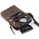 Férfi Bőr Oldaltáska 250-Mh-6388 Brown Férfi Bőr Oldaltáska 250-Mh-6388 Brown