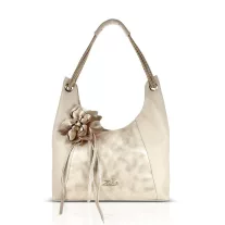   Zellia Női Válltáska 26038F Beige-Arany - Glass - Virág Dísszel -