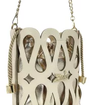 Zellia Női Oldaltáska 26040 Beige-Arany