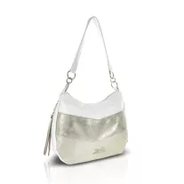 Zellia Női Válltáska 26058 Fehér-Beige-Arany