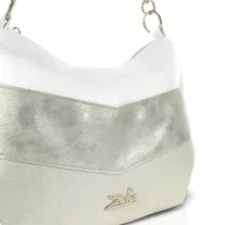 Zellia Női Válltáska 26058 Fehér-Beige-Arany
