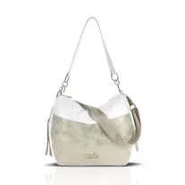 Zellia Női Válltáska 26058 Fehér-Arany-Beige