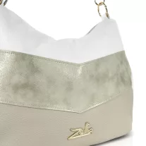 Zellia Női Válltáska 26058 Fehér-Arany-Beige