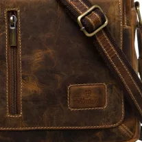 Peterson férfi bőr oldaltáska 4092-TMH-4855 Tan – Barna