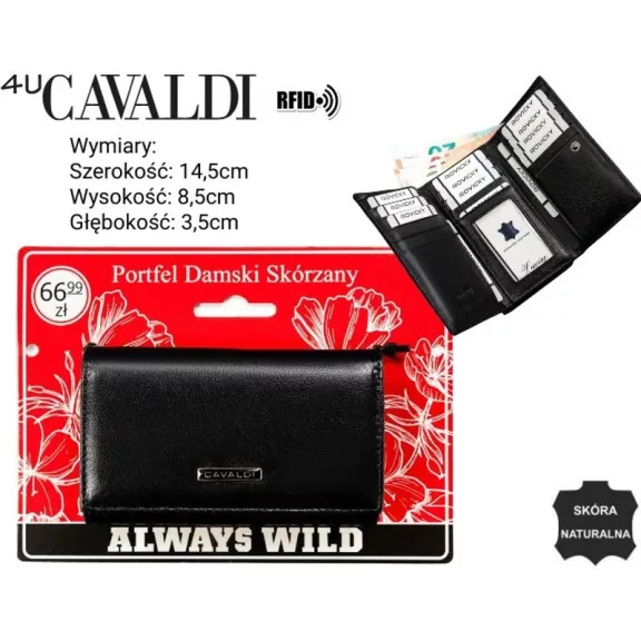 4U Cavaldi női bőr pénztárca 55030-IL1-BL 4U Cavaldi női bőr pénztárca 55030-IL1-BL