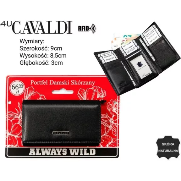 4U Cavaldi női bőr pénztárca 55030-IL2-BL 4U Cavaldi női bőr pénztárca 55030-IL2-BL