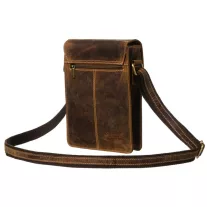 Peterson férfi bőr oldaltáska 5842-TMH-4862 Tan – Barna