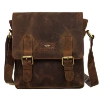   Peterson férfi bőr oldaltáska 996-M-NSH-4901 Tan – Barna