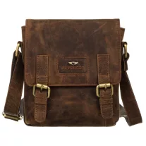   Peterson férfi bőr oldaltáska 996-S-NSH-4918 Tan – Barna