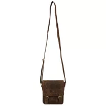   Peterson férfi bőr oldaltáska 996-S-NSH-4918 Tan – Barna