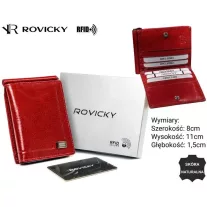Rovicky férfi bőr pénztárca CPR-034-BAR – piros
