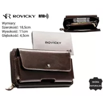 Rovicky férfi bőr pénztárca CPR-043-RVT – barna