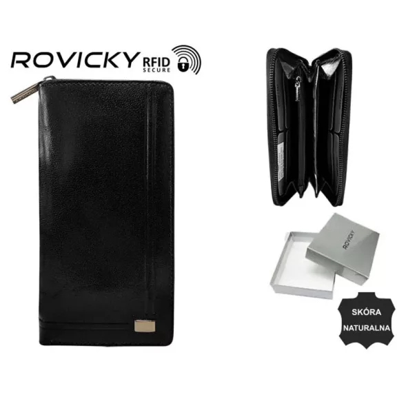 Rovicky női bőr pénztárca CPR-8794-BAR – fekete Rovicky női bőr pénztárca CPR-8794-BAR – fekete