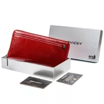 Rovicky női bőr pénztárca CPR-8794-BAR – piros