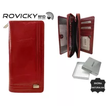 Rovicky női bőr pénztárca CPR-8931-BAR – piros