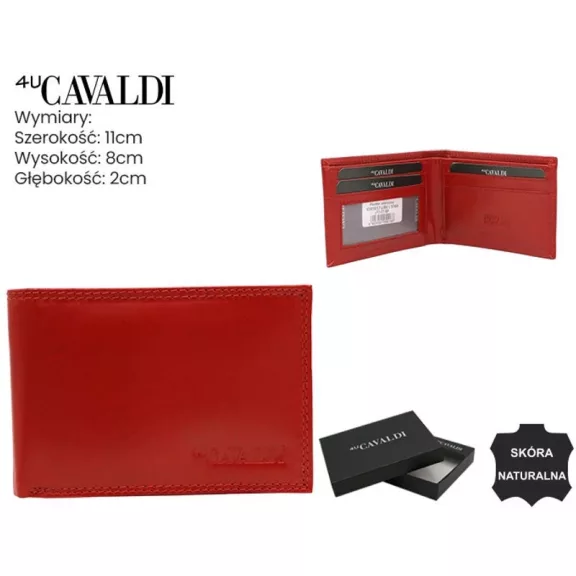4U Cavaldi férfi bőr pénztárca CW1017-LGV – piros 4U Cavaldi férfi bőr pénztárca CW1017-LGV – piros