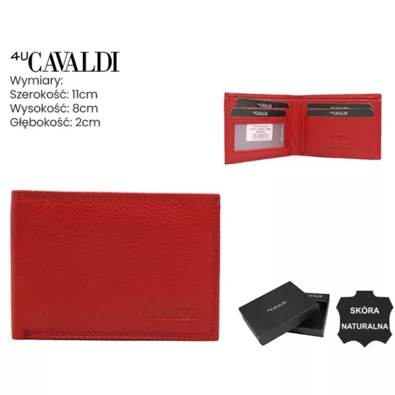 4U Cavaldi férfi bőr pénztárca CW1017-NDM – piros 4U Cavaldi férfi bőr pénztárca CW1017-NDM – piros