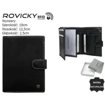Rovicky férfi bőr pénztárca D1072L-RVT – fekete