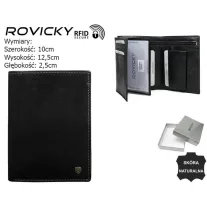Rovicky férfi bőr pénztárca D1072-RVT – fekete